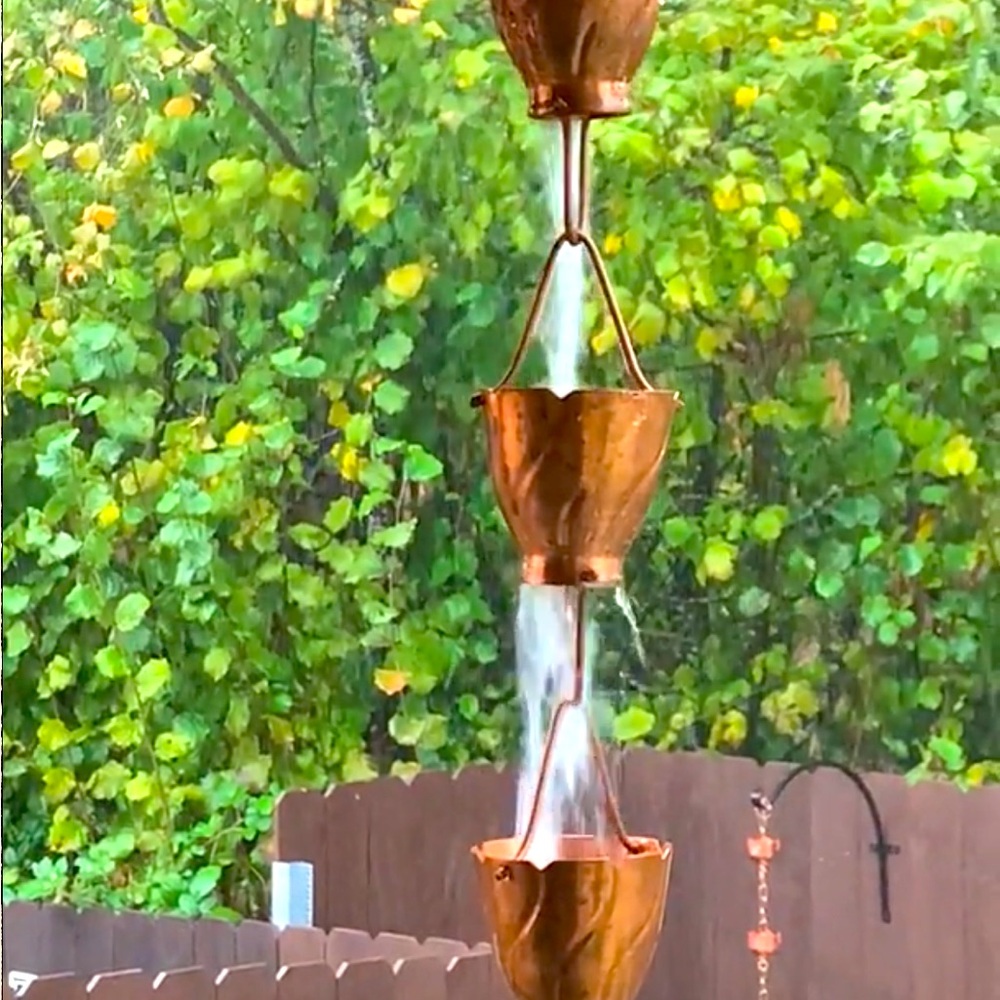 Elegant Copper rain spout- Valentine ready (read attached pics)